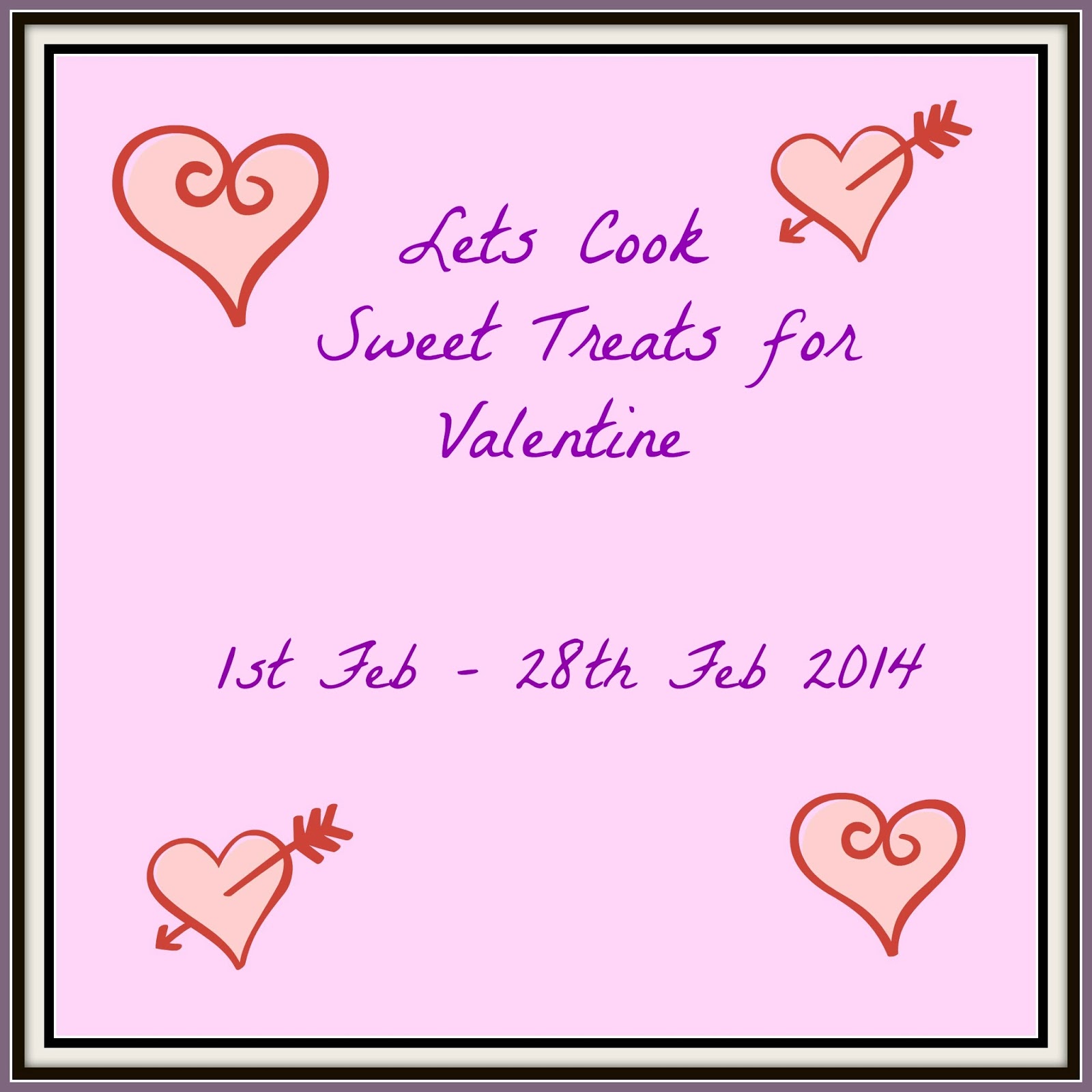 Lets cook sweet treats for valentine logo